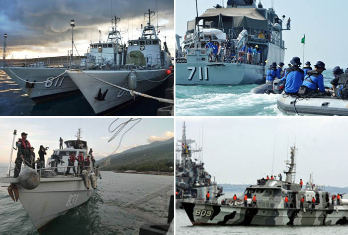 Empat KRI Bersenjata Lengkap Kawal Perairan Indonesia di Perbatasan Malaysia